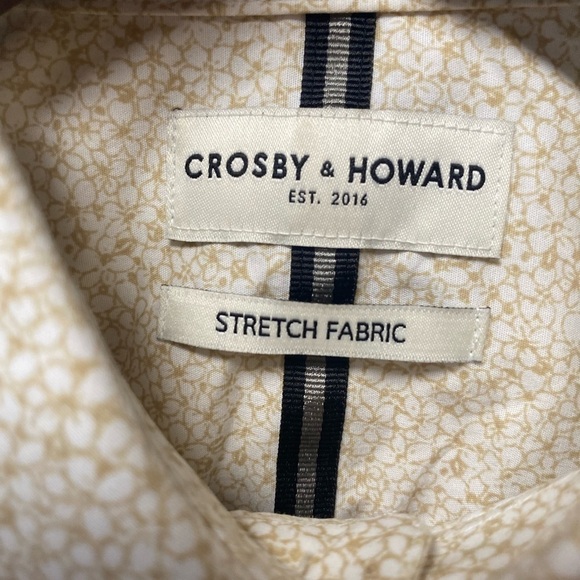 Crosby & Howard stretch Button Down Long Sleeve Shirt Mens M - Picture 2 of 9